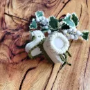 Пинетки вязаные из шерсти мериноса для новорожденного 0-6 мес