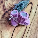 Пинетки вязаные из шерсти мериноса для новорожденного 0-6 мес