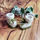 Пинетки вязаные из шерсти мериноса для новорожденного 0-6 мес