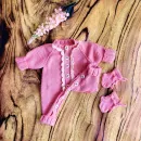 Вязаный комбинезон для новорожденного из 100% шерсти мериноса 50-56 р