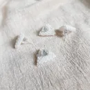 Серьги пусеты и жемчугом и биконусами Сваровски