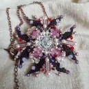 ​Брошь-орден-подвеска и Серьги "Воздушная сливка"