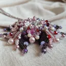 ​Брошь-орден-подвеска и Серьги "Воздушная сливка"