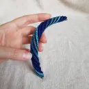 ​Браслет "Синие грани" с рельефной текстурой