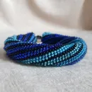 ​Браслет "Синие грани" с рельефной текстурой