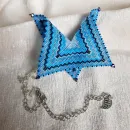 Подвеска, двойная брошь, серьги и серьги гвоздики "Вдохновение"