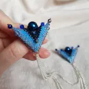 Подвеска, двойная брошь, серьги и серьги гвоздики "Вдохновение"