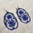 ​Браслет и серьги "Матрёшки" фриволите