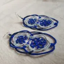 ​Браслет и серьги "Матрёшки" фриволите