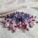 Брошь-орден-подвеска и Серьги "Жемчужная роза"