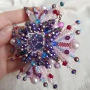 Брошь-орден-подвеска и Серьги "Жемчужная роза"