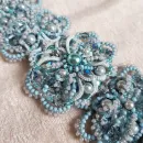 Браслет "Ларимар" фриволите