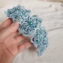 Браслет "Ларимар" фриволите