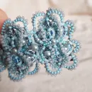 Браслет "Ларимар" фриволите