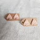 Серьги пусеты и жемчугом и биконусами Сваровски