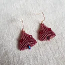 Серьги с жемчугом, биконусами. ронделями