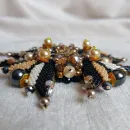 Брошь-орден-подвеска и Серьги "Гематит"