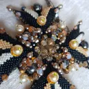 Брошь-орден-подвеска и Серьги "Гематит"