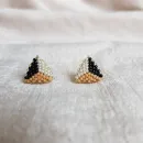 Брошь-орден-подвеска и Серьги "Гематит"