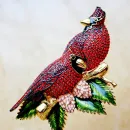 Винтажная брошь "Кардиналы" от JOAN RIVERS