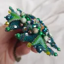 Брошь-орден-подвеска + Брошь и Серьги "Изумруд"