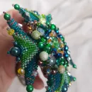 Брошь-орден-подвеска + Брошь и Серьги "Изумруд"