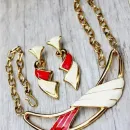 Винтажный, коллекционный комплект, колье и серьги MONET