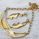 Винтажный, коллекционный комплект, колье и серьги MONET