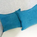 Зеленая интерьерная плотная подушка прямоугольная