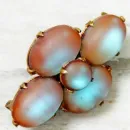 Антикварная брошь с сапфиритами