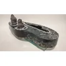 Модель подводной лодки 667БДР "Кальмар" на фоне скал "Три брата".