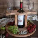 Винный столик, держатель для бутылки и бокалов