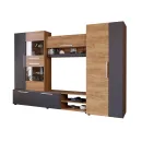 Мебель для гостиной стенка Сафари цвет Графит Софт