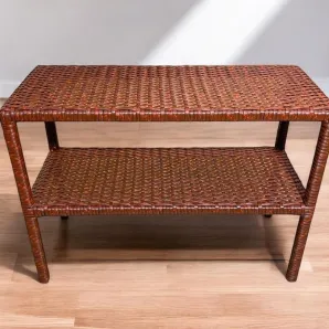 Обувница из искусственного ротанга