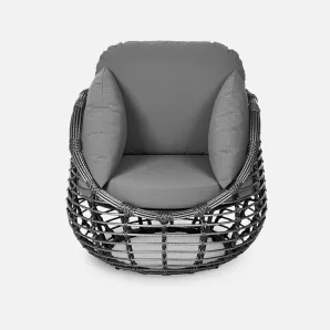 Кресло "LOTUS" Чёрный металлик