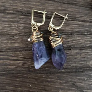 Серьги с аметистом