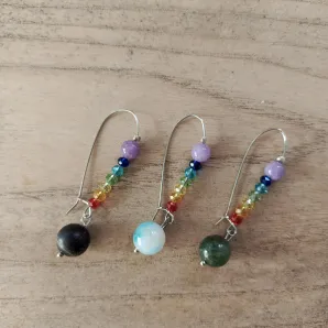 Серьги чакровые удлиненные