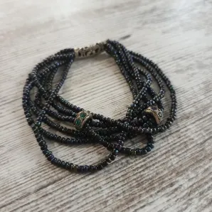 Многорядный браслет из жемчуга Ирис