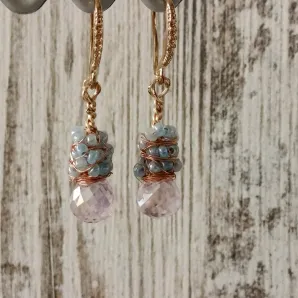 Серьги из хрустального стекла