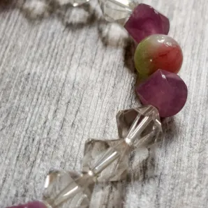 Браслет из турмалина с хрусталем