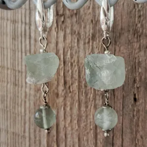 Серьги с флюоритом