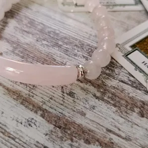 Браслет из розового кварца