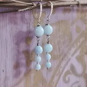 Серьги из аквамарина