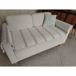 Льняная домотканая накидка на диван 70х170 см