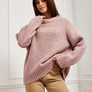 Свитер розовый букле