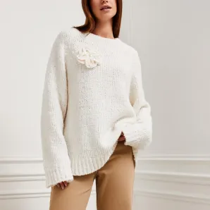 Свитер белый букле