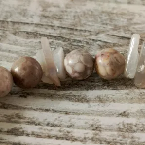 Браслет из майфанита с лунным камнем