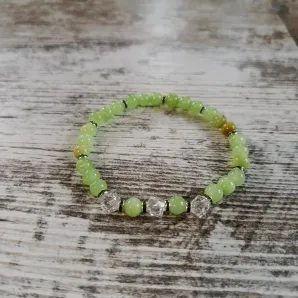 Браслет из оникса с хрусталем