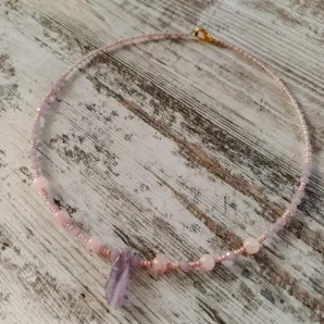 Чокер с аметистом