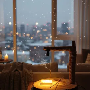 Светильник «Пробуждение» — ваш островок тишины. Дерево, свет, аромат, музыка